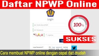 Video Tutorial Cara Daftar NPWP Online Terbaru [upl. by Samuela885]