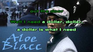 Aloe Blacc  I Need A Dollar Karaoke  Instrumental with backing vocals [upl. by Aisela759]