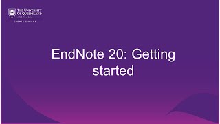 EndNote 20 Getting started [upl. by Gary119]