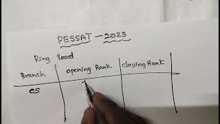 PESSAT BRANCH WISE CUTOFF 2023 [upl. by Andree]