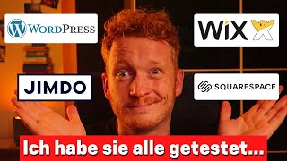 Website erstellen Wix vs WordPress vs Jimdo vs Squarespace im Vergleich [upl. by Marucci582]