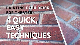 Faux Brick Painting  Scenic Art [upl. by Volnay161]