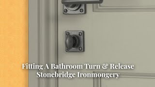 Fitting a Bathroom Thumb Turn Lock [upl. by Narine432]