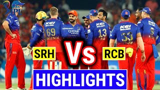 srh vs rcb highlights  rcb vs srh highlights  ipl match 41 highlights  virat kohli rajat patidar [upl. by Aisenet]