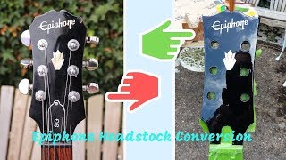 Epiphone Headstock Conversion Part 1 [upl. by Baerman704]