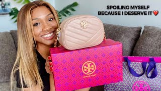 Tory Burch Unboxing amp Review  Miller Sandals  Kira Chevron Small Camera Bag  Janika Bates [upl. by Samanthia]