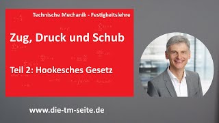 Festigkeitslehre  Zug Druck und Schub  Hookesches Gesetz [upl. by Bliss197]