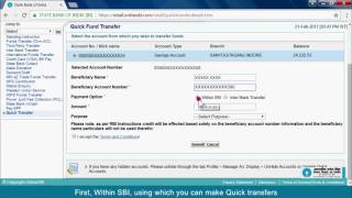 SBI RINB Quick Transfer Video Created in March 2017 [upl. by Oiramej]