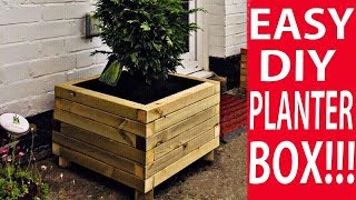 How to Make a Wooden Planter Box  The Easy Way to Build a DIY Planter Box  DIY Decor Ideas [upl. by Ebert529]