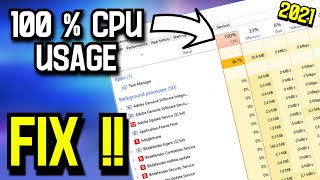 ➢Fix 100 CPU usage in windows 10  High CPU usage problem fix  stuck on 100 CPU usage [upl. by Aneehsit227]