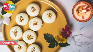 Easy Sandesh Recipe  Bengali Sandesh Recipe  3 Ingredient Bengali Sweet  Dussehra Special [upl. by Placeeda]