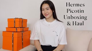 HERMES PICOTIN BAG UNBOXING amp REVIEW amp HAUL [upl. by Porcia447]