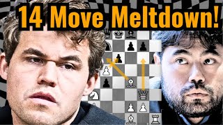 Magnus Carlsen Just Went NUCLEAR Hikaru MELTS DOWN In 14 Moves [upl. by Eivla]