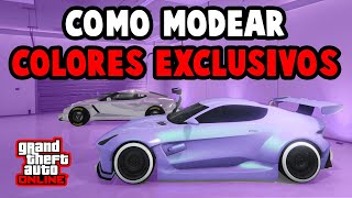 COMO MODEAR COLORES Y PINTURAS EXCLUSIVAS EN GTA V ONLINE  COLORES PARA CREW  PS4 PS5 XBOX PC [upl. by Aydan]