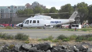 S76 A landing amp takeoff helijet [upl. by Ferd]