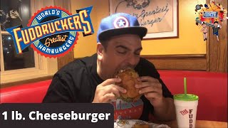 Fuddruckers 1 lb Cheeseburger Eating amp Review Mukbang  Myrtle Beach SC [upl. by Erehc]