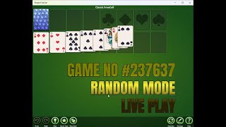 HOW TO PLAY FREECELL SOLITAIRE GAME NO 237637  LIVE PLAY  RANDOM MODE FOR BEGINNER [upl. by Muncey]