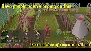 Have people been sleeping on this Ironman Wine of Zamorak method  OSRS [upl. by Tonkin288]