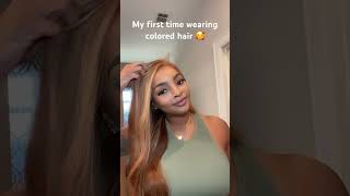 I am loving this ginger color wig protectivestyles beginnerwig coloredhair lacewigs [upl. by Loni]