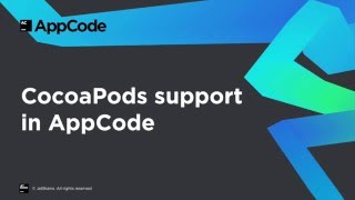 CocoaPods support in AppCode [upl. by Enid]