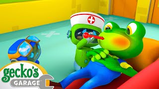 Gecko Gets Sick  Geckos Garage  Cartoons For Kids  Toddler Fun Learning [upl. by Ydnys303]