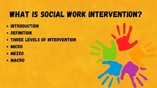 Intervention in Social Work  Three Levels of Intervention [upl. by Annekim]