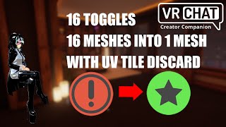 How to make optimised VRChat avatar toggles using Poiyomi UV Tile Discard  Unity tutorial [upl. by Cybill]