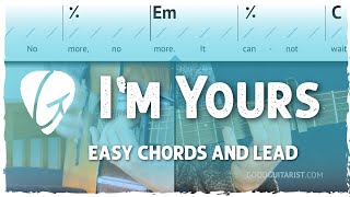 Im Yours  Jason Mraz  Guitar Tutorial Rhythm and Lead Walkthrough [upl. by Teplica]