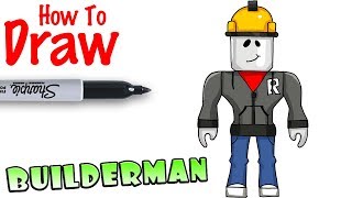 How to Draw Builderman  Roblox [upl. by Kinimod219]