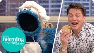 The Cookie Monster and John Barrowman Cause Havoc in the Kitchen  This Morning [upl. by Nevlin197]