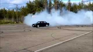 E30 325i M20 turbo burnout [upl. by Desta]