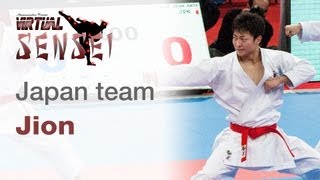 Japan male team  Kata Jion  21st WKF World Karate Championships Paris Bercy 2012 [upl. by Berriman853]