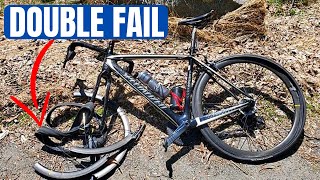 A FRIGHTENING MAVIC CARBON WHEEL FAIL at speed [upl. by Odlanar]