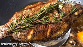 How To Fry Whole Tilapia Into Perfection [upl. by Naillig]