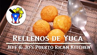 How to make Rellenos de Yuca Yuca Rellena con Carne  Yuca Fritters [upl. by Orpha]