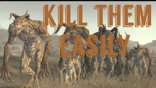 Fallout new Vegas tutorial how to kill deathclaws easily [upl. by Oiruam]