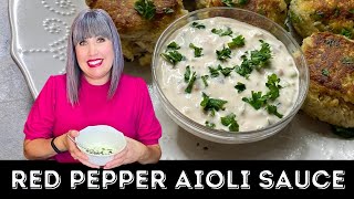 Red Pepper Aioli Sauce Recipe  Garlic Aioli Sauce  How To Make Aioli Sauce [upl. by Reivazx]