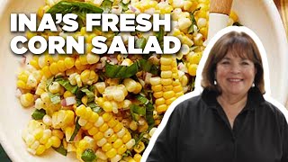 Barefoot Contessas Fresh Corn Salad Recipe  Barefoot Contessa  Food Network [upl. by Elocon]