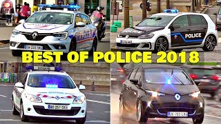 Voiture de police compilation  BEST OF 2018 dans Paris  sirène américaine  Cars Responding [upl. by Daht]