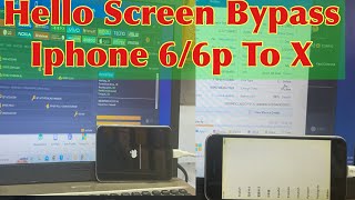 Iphone 66p Hello Screen Bypass  Boot Ramdisk Bypass Hello  ICloud Bypass With Unlock Tool [upl. by Etnauq]