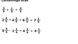 4 Addera och subtrahera liknämniga bråk [upl. by Nesiaj]