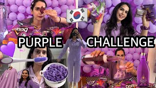 🇰🇷PURPLE CHALLENGE FOR 24 hours💜💅  BTS MERCH GIVEAWAY ✨ [upl. by Caldeira]