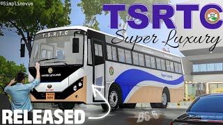 DOWNLOAD TSRTC BS6 SUPER LUXURY BUS MOD🥳 [upl. by Enyar]