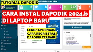 CARA INSTAL DAPODIK 2024b DI LAPTOP BARU [upl. by Glenine]