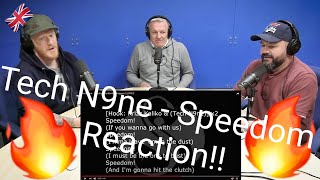 Tech N9ne  Speedom WWC2 feat Eminem amp Krizz Kaliko REACTION  OFFICE BLOKES REACT [upl. by Ysdnyl]