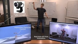 VNect Realtime 3D Human Pose Estimation with a Single RGB Camera  SIGGRAPH2017 [upl. by Supmart]