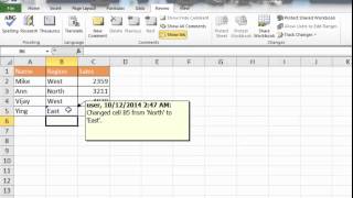 Use Track Changes Feature in Excel [upl. by Hamlin507]