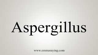 How To Say Aspergillus [upl. by Einnek]