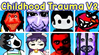 Friday Night Funkin VS Childhood Trauma V2 Smile Dog Ao Oni Soup Swirly Head Horror FNF Mod [upl. by Rossner223]