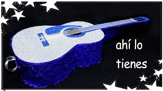 Como hacer una guitarra de cartón piñata DIY [upl. by Figge]